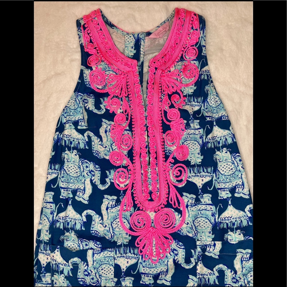 NWOT Lilly Pulitzer Carlotta Stretch Shift Dress Joy Ride - Size 00 - Picture 3 of 7